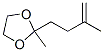1,3-Dioxolane, 2-methyl-2-(3-methyl-3-butenyl)-(7ci,9ci)Structure,75508-46-2Structure 1,3-Dioxolane, 2-methyl-2-(3-methyl-3-butenyl)-(7ci,9ci) Structure,75508-46-2Structure