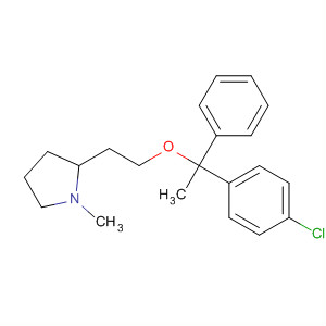 2-[2-[1-(4-氯苯基)-1-苯基-乙氧基] 乙基]-1-甲基吡咯烷結(jié)構(gòu)式_7723-51-5結(jié)構(gòu)式