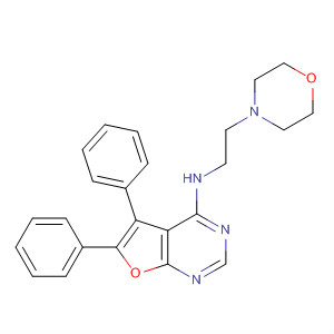 N-[2-(4-嗎啉)乙基]-5,6-二苯基-呋喃并[2,3-d]嘧啶-4-胺結(jié)構(gòu)式_792945-64-3結(jié)構(gòu)式