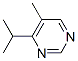 Pyrimidine, 5-methyl-4-(1-methylethyl)- (9ci)Structure,79644-25-0Structure Pyrimidine, 5-methyl-4-(1-methylethyl)- (9ci) Structure,79644-25-0Structure