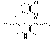 二乙基 4-(2,3-二氯苯基)-2,6-二甲基-1,4-二氫吡啶-3,5-二羧酸結(jié)構(gòu)式_79925-38-5結(jié)構(gòu)式