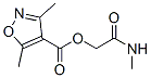 4-Isoxazolecarboxylicacid,3,5-dimethyl-,2-(methylamino)-2-oxoethylester(9ci)Structure,801256-79-1Structure 4-Isoxazolecarboxylicacid,3,5-dimethyl-,2-(methylamino)-2-oxoethylester(9ci) Structure,801256-79-1Structure