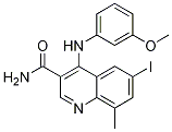 6-Iodo-4-(3-methoxyphenylamino)-8-methylquinoline-3-carboxamideStructure,801315-47-9Structure 6-Iodo-4-(3-methoxyphenylamino)-8-methylquinoline-3-carboxamide Structure,801315-47-9Structure