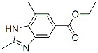 1H-benzimidazole-5-carboxylicacid,2,7-dimethyl-,ethylester(9ci) Structure,808744-96-9Structure