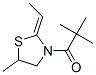 Thiazolidine, 3-(2,2-dimethyl-1-oxopropyl)-2-ethylidene-5-methyl- (9ci)Structure,816455-65-9Structure Thiazolidine, 3-(2,2-dimethyl-1-oxopropyl)-2-ethylidene-5-methyl- (9ci) Structure,816455-65-9Structure