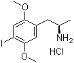 (-)-2,5-Dimethoxy-4-iodoamphetamine hydrochlorideStructure,82864-02-6Structure (-)-2,5-Dimethoxy-4-iodoamphetamine hydrochloride Structure,82864-02-6Structure