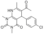 6-乙酰基-5-(4-氯苯基)-1,3,7-三甲基-5,8-二氫吡啶并[2,3-d]嘧啶-2,4(1h,3h)-二酮結(jié)構(gòu)式_838845-69-5結(jié)構(gòu)式
