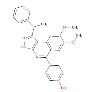 4-[7,8-雙(甲基氧基)-1-(1-苯基乙基)-3H-吡唑并[3,4-c]異喹啉-5-基]苯酚結(jié)構(gòu)式_838854-58-3結(jié)構(gòu)式