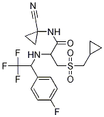 N-(1-氰基-環(huán)丙基)-3-環(huán)丙基甲烷磺?；?2-[2,2,2-三氟-1-(4-氟-苯基)-乙基氨基]-丙酰胺結(jié)構(gòu)式_849093-78-3結(jié)構(gòu)式