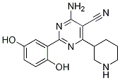 4-Amino-2-(2,5-dihydroxyphenyl)-6-(3-piperidinyl)-5-pyrimidinecarbonitrileStructure,851510-46-8Structure 4-Amino-2-(2,5-dihydroxyphenyl)-6-(3-piperidinyl)-5-pyrimidinecarbonitrile Structure,851510-46-8Structure