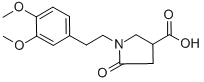 1-(3,4-Dimethoxyphenethyl)-5-oxo-3-pyrrolidinecarboxylic acidStructure,85263-80-5Structure 1-(3,4-Dimethoxyphenethyl)-5-oxo-3-pyrrolidinecarboxylic acid Structure,85263-80-5Structure