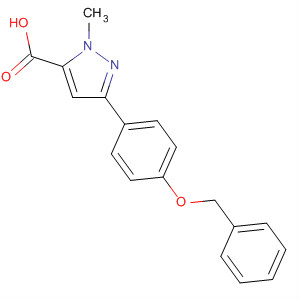 3-(4-(Benzyloxy)phenyl)-1-methyl-1h-pyrazole-5-carboxylic acid Structure,852816-10-5Structure