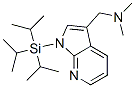 N,N-二甲基-1-[三(1-甲基乙基)甲硅烷基]-1H-吡咯并[2,3-b]吡啶-3-甲胺結(jié)構(gòu)式_858116-59-3結(jié)構(gòu)式