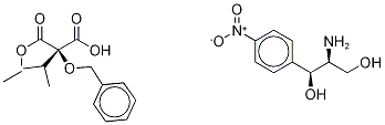 (2R)-2-異丙基-2-(芐氧基)-丙二酸1-乙酯(1S,2S)-2-氨基-1-(4-硝基苯基)-1,3-丙烷二醇鹽結(jié)構(gòu)式_86195-29-1結(jié)構(gòu)式