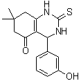 4-(3-Hydroxyphenyl)-7,7-dimethyl-2-thioxo-2,3,4,6,7,8-hexahydro-5(1h)-quinazolinoneStructure,863774-58-7Structure 4-(3-Hydroxyphenyl)-7,7-dimethyl-2-thioxo-2,3,4,6,7,8-hexahydro-5(1h)-quinazolinone Structure,863774-58-7Structure