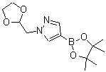 1-[1,3]二氧雜烷-2-甲基-4-(4,4,5,5-四甲基-[1,3,2]二噁硼烷-2-基)-1H-吡唑結(jié)構(gòu)式_864754-17-6結(jié)構(gòu)式
