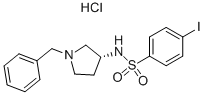 (R)-n-(1-芐基-吡咯烷-3-基)-4-碘-苯磺酰胺鹽酸鹽結構式_864759-46-6結構式