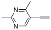 Pyrimidine, 5-ethynyl-2,4-dimethyl- (9ci)Structure,86521-01-9Structure Pyrimidine, 5-ethynyl-2,4-dimethyl- (9ci) Structure,86521-01-9Structure