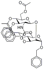 2-O-(2-乙酰氨基-2-脫氧-3,4,6-三-O-乙?；?beta-D-吡喃葡萄糖基)-3-O-芐基-4,6-O-亞芐基-alpha-D-甘露糖結(jié)構式_865488-84-2結(jié)構式