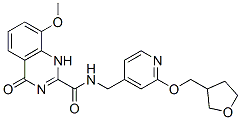 (9ci)-1,4-二氫-8-甲氧基-4-氧代-n-[[2-[(四氫-3-呋喃)甲氧基]-4-吡啶]甲基]-2-喹唑啉羧酰胺結構式_869294-80-4結構式