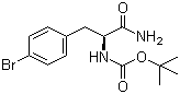 (S)-1-氨基-3-(4-溴苯基)-1-氧代丙烷-2-氨基甲酸叔丁酯結(jié)構(gòu)式_869569-99-3結(jié)構(gòu)式