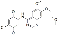 2-氯-5-(6-甲氧基-7-(2-甲氧基乙氧基)喹唑啉-4-氨基)-2,5-環(huán)己二烯-1,4-二酮結(jié)構(gòu)式_870959-62-9結(jié)構(gòu)式