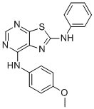 N7-(4-甲氧基苯基)-n2-苯基噻唑并[5,4-d]嘧啶-2,7-二胺結(jié)構(gòu)式_871266-93-2結(jié)構(gòu)式