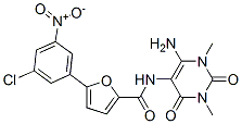 n-(6-氨基-1,2,3,4-四氫-1,3-二甲基-2,4-二氧代-5-嘧啶)-5-(3-氯-5-硝基苯基)-2-呋喃羧酰胺結(jié)構(gòu)式_872051-95-1結(jié)構(gòu)式
