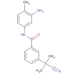 N-(3-氨基-4-甲基苯基)-3-(1-氰基-1-甲基乙基)苯甲酰胺結(jié)構(gòu)式_872090-71-6結(jié)構(gòu)式
