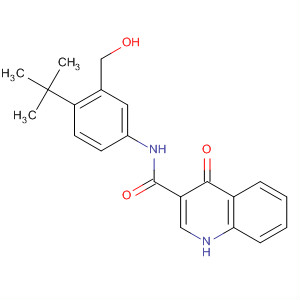 N-(4-tert-butyl-3-(hydroxymethyl)phenyl)-4-oxo-1,4-dihydroquinoline-3-carboxamideStructure,873050-23-8Structure N-(4-tert-butyl-3-(hydroxymethyl)phenyl)-4-oxo-1,4-dihydroquinoline-3-carboxamide Structure,873050-23-8Structure