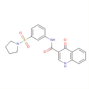 4-氧代-n-(3-吡咯烷-1-基磺?；交?-1H-喹啉-3-羧酰胺結(jié)構(gòu)式_873050-41-0結(jié)構(gòu)式