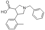 1-Benzyl-4-(2-methyl -phenyl)-pyrrolidine-3-carboxylic acidStructure,874990-41-7Structure 1-Benzyl-4-(2-methyl -phenyl)-pyrrolidine-3-carboxylic acid Structure,874990-41-7Structure