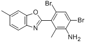 4,6-Dibromo-2-methyl-3-(6-methyl-2-benzoxazolyl)-benzenamineStructure,875000-04-7Structure 4,6-Dibromo-2-methyl-3-(6-methyl-2-benzoxazolyl)-benzenamine Structure,875000-04-7Structure