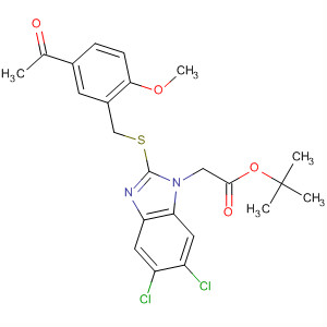 [2-(5-乙酰基-2-甲氧基-芐基磺?；?-5,6-二氯-苯并咪唑-1-基]-乙酸叔丁酯結(jié)構(gòu)式_877628-28-9結(jié)構(gòu)式