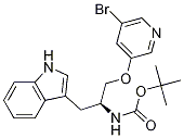 (S)-1-(5-溴吡啶-3-基氧基)-3-(1H-吲哚-3-基)丙烷-2-氨基甲酸叔丁酯結(jié)構(gòu)式_882169-91-7結(jié)構(gòu)式