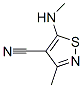 3-Methyl-5-(methylamino)isothiazole-4-carbonitrileStructure,88394-37-0Structure 3-Methyl-5-(methylamino)isothiazole-4-carbonitrile Structure,88394-37-0Structure