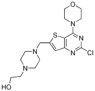 4-[[2-氯-4-(4-嗎啉)噻吩并[3,2-d]嘧啶-6-基]甲基]-1-哌嗪乙醇結(jié)構(gòu)式_885675-75-2結(jié)構(gòu)式