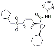 (1R,2S)-2-環(huán)己基-1-(4-((環(huán)戊基甲基)磺?；?苯基)-N-(噻唑-2-基)環(huán)丙烷羧酰胺結(jié)構(gòu)式_886193-48-2結(jié)構(gòu)式