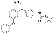3-N-boc-氨基-1-[2-氨基-1-(3-苯氧基苯基)-乙基]-吡咯烷結(jié)構(gòu)式_886365-03-3結(jié)構(gòu)式
