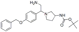 3-N-boc-氨基-1-[2-氨基-1-(4-芐氧基苯基)-乙基]-吡咯烷結(jié)構(gòu)式_886365-19-1結(jié)構(gòu)式