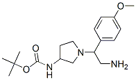 3-N-boc-氨基-1-[2-氨基-1-(4-甲氧基苯基)-乙基]-吡咯烷結(jié)構(gòu)式_886365-32-8結(jié)構(gòu)式