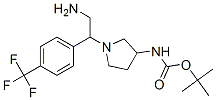 3-N-boc-氨基-1-[2-氨基-1-(4-三氟甲基苯基)-乙基]-吡咯烷結構式_886365-38-4結構式