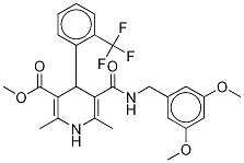Methyl 1,4-dihydro-2,6-dimethyl-4-(2’-trifluoromethyl)phenyl-pyridine-3-carboxylate-5-(3,4-dimethoxyphenyl)methyl carboxamideStructure,887406-99-7Structure Methyl 1,4-dihydro-2,6-dimethyl-4-(2’-trifluoromethyl)phenyl-pyridine-3-carboxylate-5-(3,4-dimethoxyphenyl)methyl carboxamide Structure,887406-99-7Structure