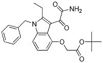 2-(3-(2-氨基-2-氧代乙?；?-1-芐基-2-乙基-1H-吲哚-4-基氧基)乙酸叔丁酯結(jié)構(gòu)式_889675-08-5結(jié)構(gòu)式