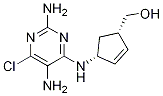 (1S,4R)-rel-4-[(2,5-二氨基-6-氯-4-嘧啶)氨基]-2-環(huán)戊烯-1-甲醇結構式_896716-96-4結構式
