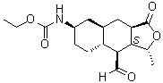 ((1R,3aR,4aR,6R,8aR,9S,9aS)-9-甲?；?1-甲基-3-氧代do十氫萘并[2,3-c]呋喃-6-基)氨基甲酸乙酯結(jié)構(gòu)式_900180-06-5結(jié)構(gòu)式