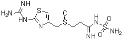 3-[2-(二氨基亞甲基氨基)-1,3-噻唑-4-基甲基亞磺酰]-N-氨基磺?；叻娑嗧拷Y(jié)構(gòu)式_90237-03-9結(jié)構(gòu)式