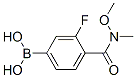 3-Fluoro-4-[(n-methoxy-n-methyl)carbamoyl]benzeneboronic acid 98 Structure,913835-59-3Structure