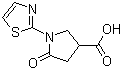 3-Pyrrolidinecarboxylic acid, 5-oxo-1-(2-thiazolyl)-Structure,914637-54-0Structure 3-Pyrrolidinecarboxylic acid, 5-oxo-1-(2-thiazolyl)- Structure,914637-54-0Structure