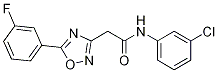 N-(3-氯苯基)-2-(5-(3-氟苯基)-1,2,4-噁二唑-3-基)乙酰胺結(jié)構(gòu)式_915925-69-8結(jié)構(gòu)式